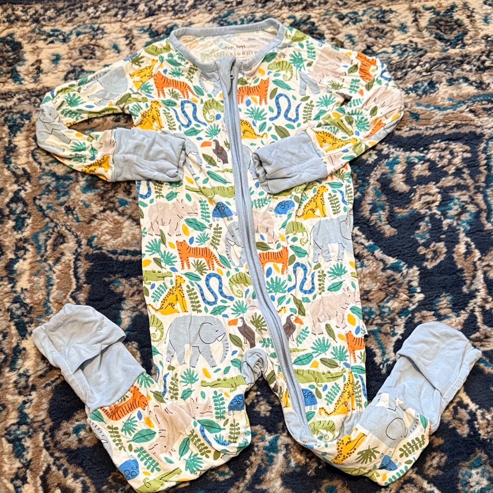 Little Sleepies Jungle Safari Zip Pajamas